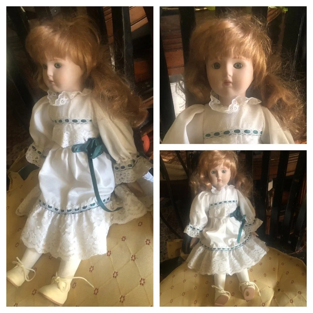 Vintage Porcelain Christmas Doll